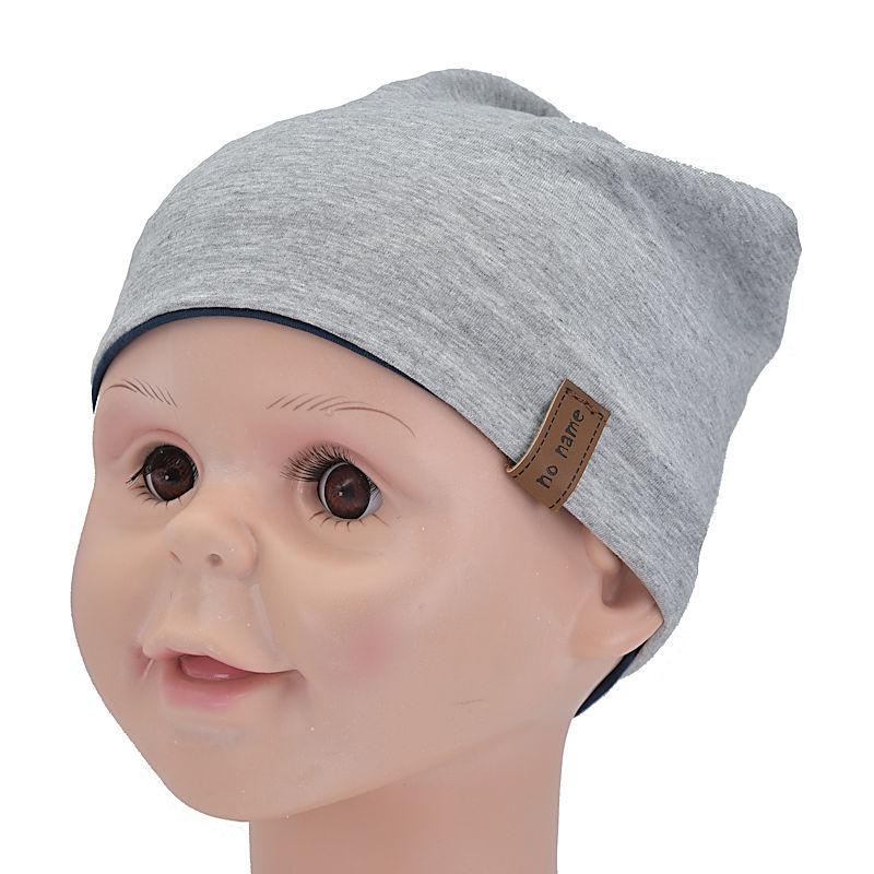 Baby Wendemütze 49-51 size uni grau